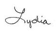 Lydia signature Lydia signature