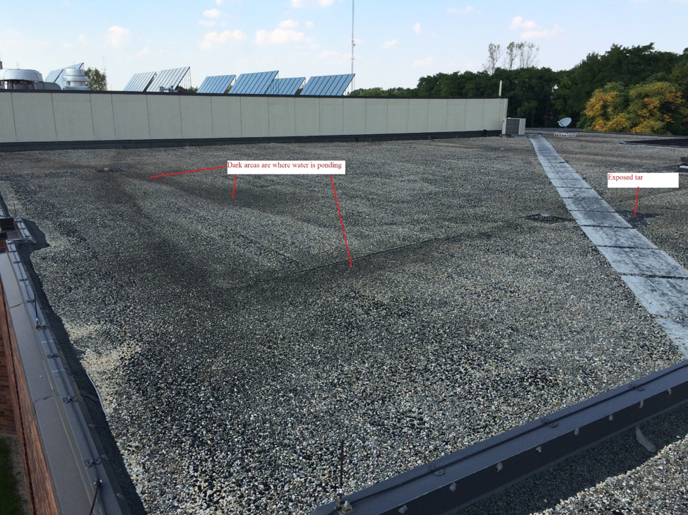 Excessive Ponding On Roof A Excessive Ponding On Roof A