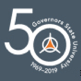 Governors State University Logo White