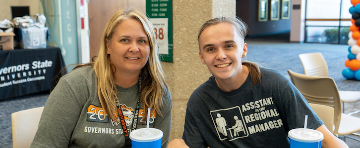 Student and Jaguar Leap staff member smiling