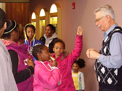 Burt Dikelsky with children