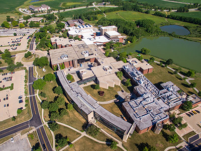 Aerial view of campus