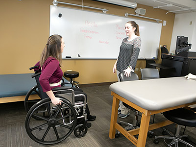 wheelchair in PT lab