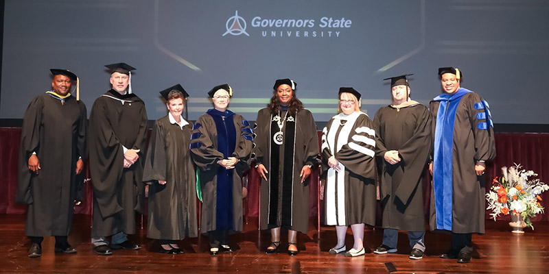 Convocation Group in Academic Regalia