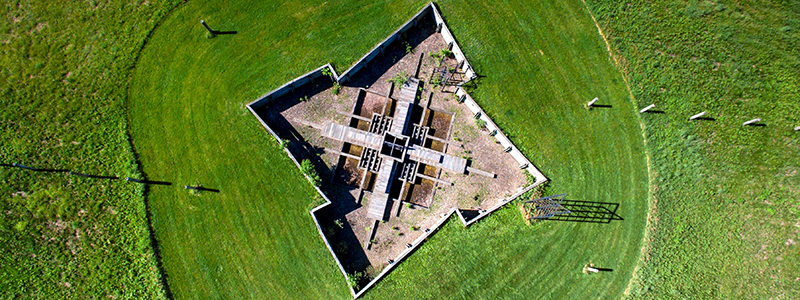 Aerial view of Nathan Manilow Sculpture Park