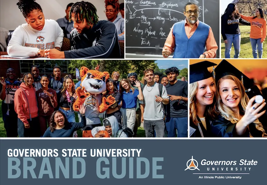 Governors State University brand guide cover.