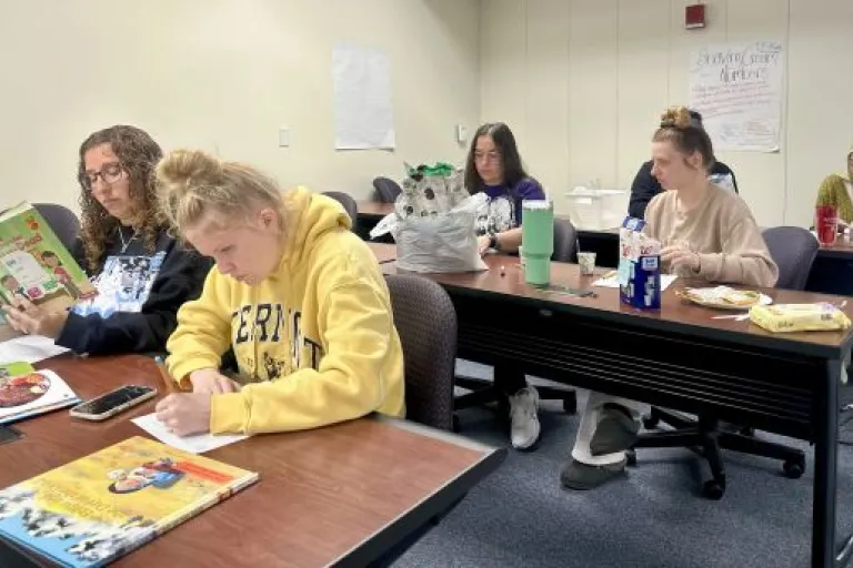 Students and educators participating in a collaborative classroom learning activity
