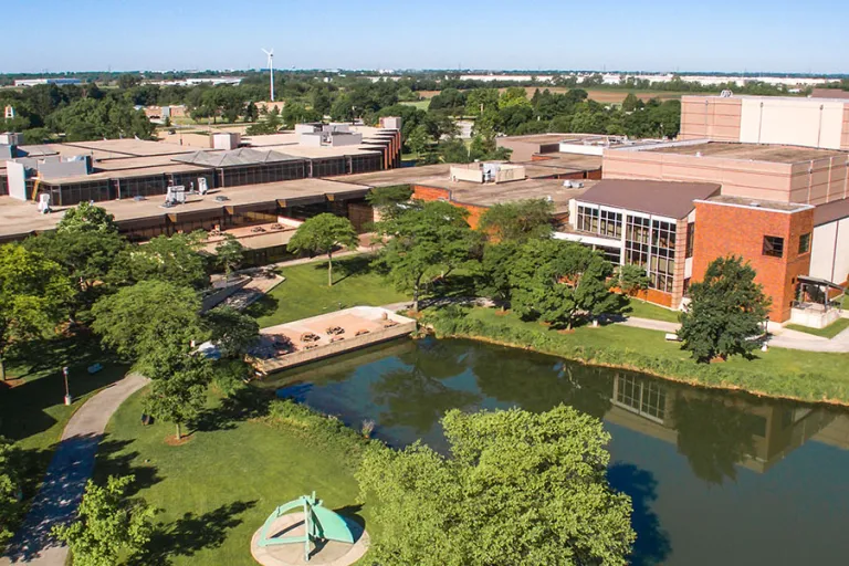aerial picture of campus