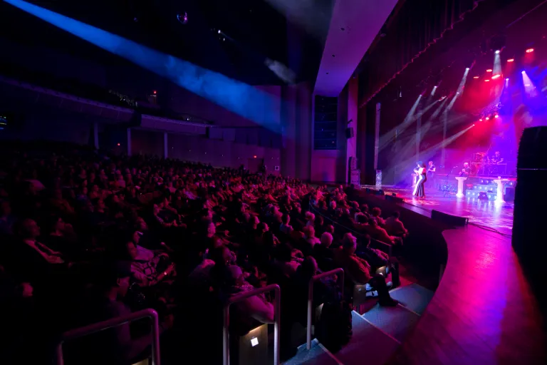 An audience watching a show at the Center for Performing Arts