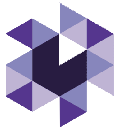 Watermark logo - various shades of purple triangles forming random shape