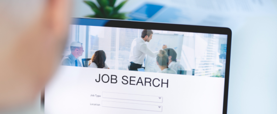 Job search on a computer