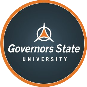 Governors State University logo with white text.
