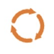 Three orange arrows forming a circular refresh or cycle icon