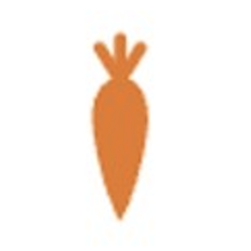 Simple orange carrot icon