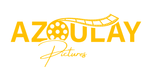Logo: Azoulay Pictures in gold, with a film reel and strip.