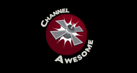 Logo: Channel Awesome, red circle with a grey propeller and white text.
