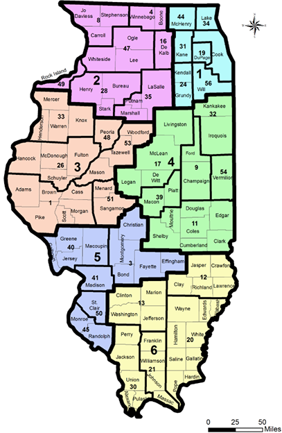 Illinois Tutoring Initiative Regions Map