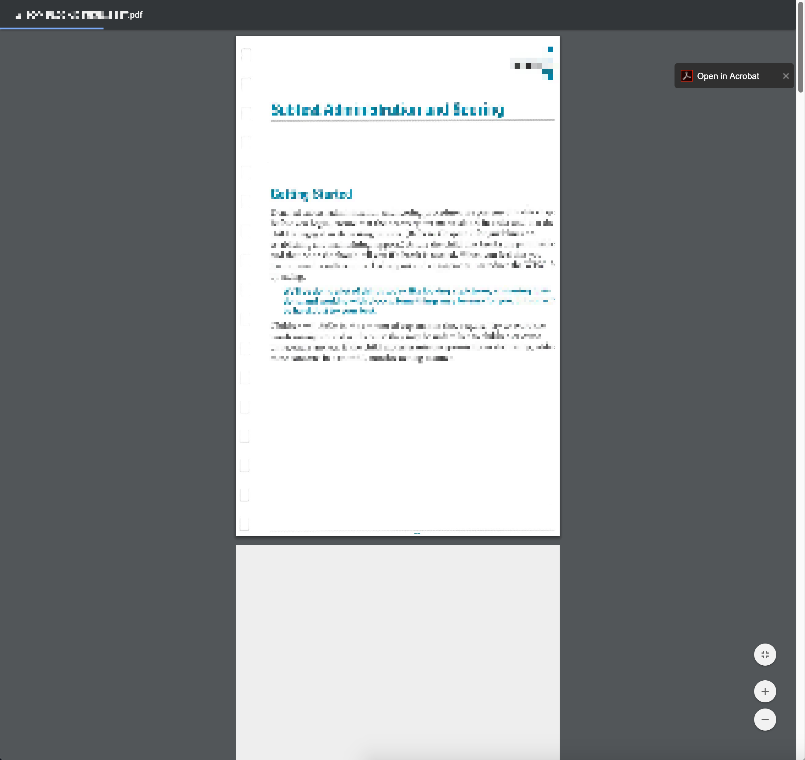 Chrome PDF showing only first two pages
