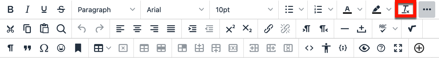 Content Editor Remove Format